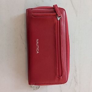 Nautica Red Zip-Around Women's Wallet